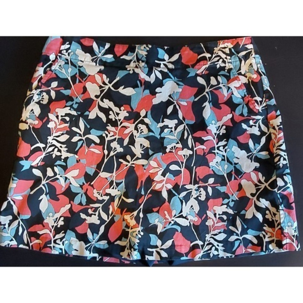 Women's Lady Hagen Skort Skirt, Size 8, Blues, Coral & White‎